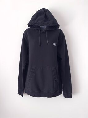 dc shoes logo hoodie black